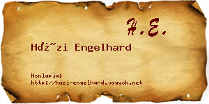 Házi Engelhard névjegykártya